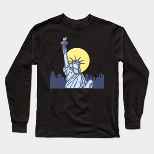 Liberty : line art Long Sleeve T-Shirt